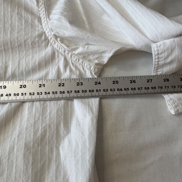 GUESS Men's Jacquard Long‎ Sleeve Snap Up Dress Shirt White XXL Shoulder Strap - Picture 12 of 16